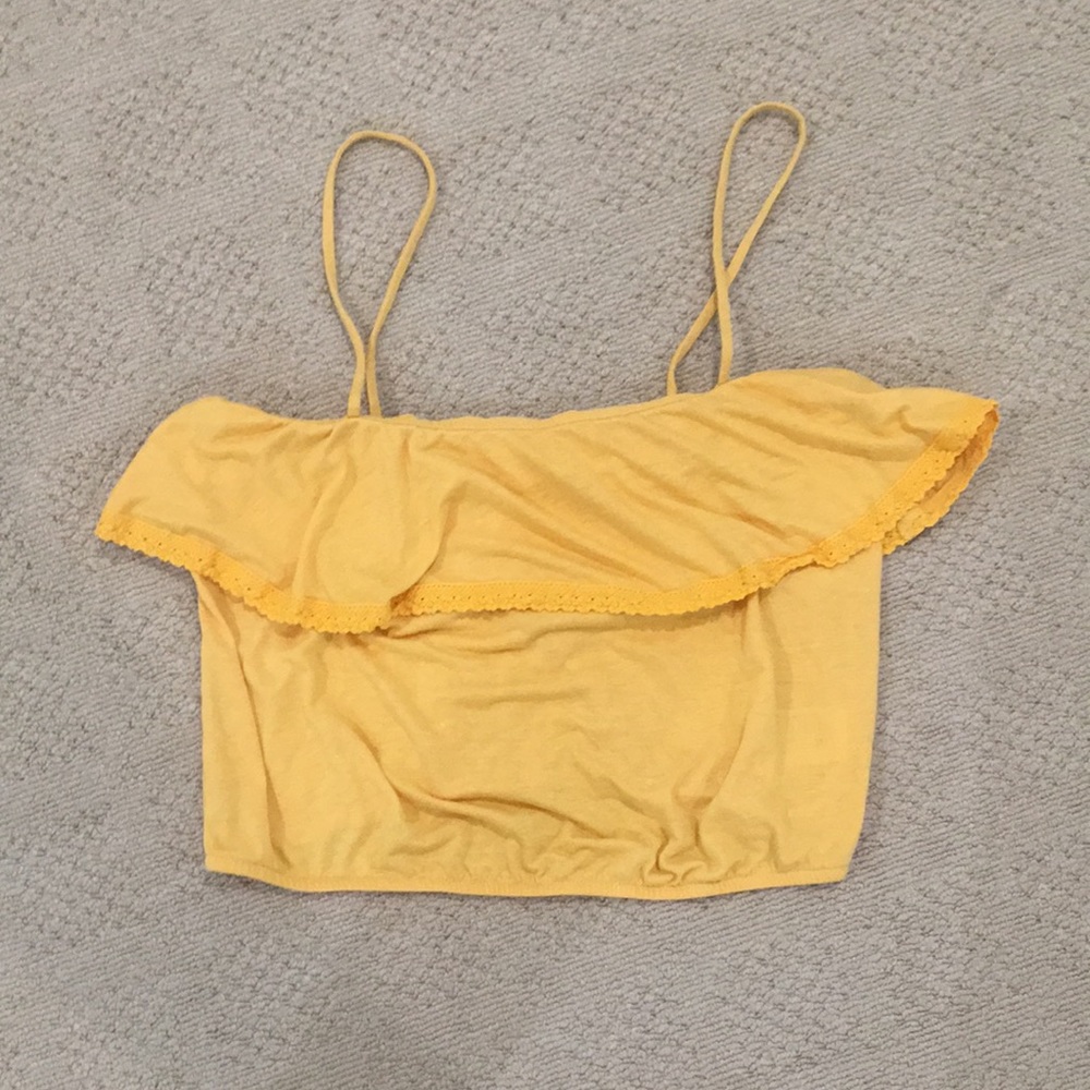 yellow tank top